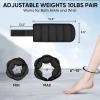 imageAPEXUP 10lbsPair Adjustable Ankle Weights for Women and Men Modularized Leg Weight Straps for Yoga Walking Running Aerobics GymBlack