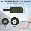 imageAPEXUP 10lbsPair Adjustable Ankle Weights for Women and Men Modularized Leg Weight Straps for Yoga Walking Running Aerobics GymGreen