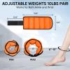 imageAPEXUP 10lbsPair Adjustable Ankle Weights for Women and Men Modularized Leg Weight Straps for Yoga Walking Running Aerobics GymOrange