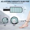 imageAPEXUP 10lbsPair Adjustable Ankle Weights for Women and Men Modularized Leg Weight Straps for Yoga Walking Running Aerobics GymPastel Blue