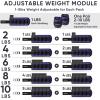 imageAPEXUP 10lbsPair Adjustable Ankle Weights for Women and Men Modularized Leg Weight Straps for Yoga Walking Running Aerobics GymPurple
