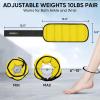 imageAPEXUP 10lbsPair Adjustable Ankle Weights for Women and Men Modularized Leg Weight Straps for Yoga Walking Running Aerobics GymYellow