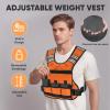imageAPEXUP Adjustable Weighted Vest 410lb1218lb2032lb Vest with 6 Ironsand Weights and Large Pocket Weight Vest for Men Women Strength Training Running WalkingOrange