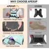 imageAPEXUP Adjustable Weighted Vest 410lb1218lb2032lb Vest with 6 Ironsand Weights and Large Pocket Weight Vest for Men Women Strength Training Running WalkingPastel Blue