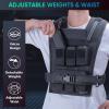 imageAPEXUP Adjustable Weighted Vest Men 20lbs30lbs40lbs Weights with Reflective Stripe Weight Vest Woman Workout Vest for Strength Training Running Walking30lbs