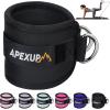 imageAPEXUP Ankle Strap for Cable Machine Ankle Resistance Bands Cable Kick Back Straps for Gym Glute Workouts Leg Extensions Adjustable Straps with Neoprene PaddingBlack
