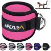 imageAPEXUP Ankle Strap for Cable Machine Ankle Resistance Bands Cable Kick Back Straps for Gym Glute Workouts Leg Extensions Adjustable Straps with Neoprene PaddingRose Red