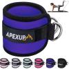 imageAPEXUP Ankle Strap for Cable Machine Ankle Resistance Bands Cable Kick Back Straps for Gym Glute Workouts Leg Extensions Adjustable Straps with Neoprene PaddingPurple