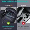 imageAPEXUP Boxing Gloves Men Women Pro Training Sparring Heavy Bag Gloves for MMA Kickboxing Muay ThaiBlack