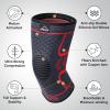 imageAPEXUP Compression Knee Brace for Women Copper Compression Sleeve for Knee Support Arthritis Pain Relief Meniscus Tear ACL RunningDark GreyRed