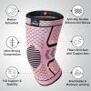 imageAPEXUP Compression Knee Brace for Women Copper Compression Sleeve for Knee Support Arthritis Pain Relief Meniscus Tear ACL RunningPinkblack