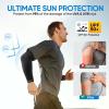 imageAPEXUP Cooling Arm Sleeves for Men Women UV Sun Protection UPF 50 Volleyball Arm Sleeves Compression Sleeves for Outdoor2 Black2 Gray
