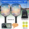 imageAPEXUP Fiberglass Pickleball Paddles Premium Pickleball Paddles Set of 2 Pickle Ball Set with Ergonomic Cushion Grip 2 Pickleball Rackets 4 Pickleball 1 Portable BagCloud