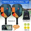 imageAPEXUP Fiberglass Pickleball Paddles Premium Pickleball Paddles Set of 2 Pickle Ball Set with Ergonomic Cushion Grip 2 Pickleball Rackets 4 Pickleball 1 Portable BagGeometry