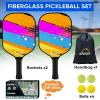 imageAPEXUP Fiberglass Pickleball Paddles Premium Pickleball Paddles Set of 2 Pickle Ball Set with Ergonomic Cushion Grip 2 Pickleball Rackets 4 Pickleball 1 Portable BagGraffiti
