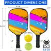 imageAPEXUP Fiberglass Pickleball Paddles Premium Pickleball Paddles Set of 2 Pickle Ball Set with Ergonomic Cushion Grip 2 Pickleball Rackets 4 Pickleball 1 Portable BagGraffiti