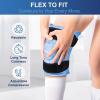 imageAPEXUP Ice Pack for Knee Pain Relief Large Reusable Wrap After Surgery Flexible Gel Cold Pack for Injuries Pain Relief for Back Shoulder Elbow Ankle and Leg Purple L 1PKBlue