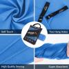 imageAPEXUP Microfiber Travel Towel Ultra Absorbent Quick Dry Towels Lightweight Gym Sports Camping Towel for Workout Yoga Beach Shower Swimming 48quot24quot Army GreenBlue