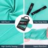 imageAPEXUP Microfiber Travel Towel Ultra Absorbent Quick Dry Towels Lightweight Gym Sports Camping Towel for Workout Yoga Beach Shower Swimming 48quot24quot Army GreenMint Color