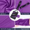 imageAPEXUP Microfiber Travel Towel Ultra Absorbent Quick Dry Towels Lightweight Gym Sports Camping Towel for Workout Yoga Beach Shower Swimming 48quot24quot Army GreenPurple