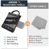 imageAPEXUP Microfiber Travel Towel Ultra Absorbent Quick Dry Towels Lightweight Gym Sports Camping Towel for Workout Yoga Beach Shower Swimming 48quot24quot Army GreenGray