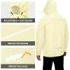 imageAPEXUP Packable Rain Jacket Men with Reflective Zipper Lightweight Waterproof Raincoat Mens Rain Jacket for Outdoor SportsBeige