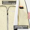 imageAPEXUP Packable Rain Jacket Men with Reflective Zipper Lightweight Waterproof Raincoat Mens Rain Jacket for Outdoor SportsBeige
