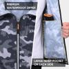 imageAPEXUP Packable Rain Jacket Men with Reflective Zipper Lightweight Waterproof Raincoat Mens Rain Jacket for Outdoor SportsCamo
