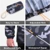 imageAPEXUP Packable Rain Jacket Men with Reflective Zipper Lightweight Waterproof Raincoat Mens Rain Jacket for Outdoor SportsCamo