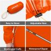 imageAPEXUP Packable Rain Jacket Men with Reflective Zipper Lightweight Waterproof Raincoat Mens Rain Jacket for Outdoor SportsCoral
