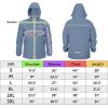imageAPEXUP Packable Rain Jacket Men with Reflective Zipper Lightweight Waterproof Raincoat Mens Rain Jacket for Outdoor SportsDusty Blue