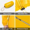 imageAPEXUP Packable Rain Jacket Men with Reflective Zipper Lightweight Waterproof Raincoat Mens Rain Jacket for Outdoor SportsYellow