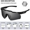 imageAPEXUP Sports Polarized Sunglasses for Men Women UV400 Protection Mens Sunglasses for Cycling FishingBright Black Frame  Grey Lenses