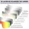 imageAPEXUP Sports Polarized Sunglasses for Men Women UV400 Protection Mens Sunglasses for Cycling FishingBright Black Frame  Red Lenses