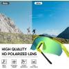 imageAPEXUP Sports Polarized Sunglasses for Men Women UV400 Protection Mens Sunglasses for Cycling FishingBright Green Frame  Fluorescent Green Lenses