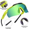 imageAPEXUP Sports Polarized Sunglasses for Men Women UV400 Protection Mens Sunglasses for Cycling FishingBright Green Frame  Fluorescent Green Lenses
