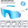 imageAPEXUP Sports Polarized Sunglasses for Men Women UV400 Protection Mens Sunglasses for Cycling FishingBright White Frame  Ice Blue Lenses
