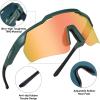 imageAPEXUP Sports Polarized Sunglasses for Men Women UV400 Protection Mens Sunglasses for Cycling FishingMatte Army Green Frame  Gold Lenses