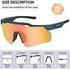 imageAPEXUP Sports Polarized Sunglasses for Men Women UV400 Protection Mens Sunglasses for Cycling FishingMatte Army Green Frame  Gold Lenses