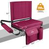 imageAPEXUP Stadium Seats with Back Support Portable Bleacher Seat with Large Pocket and Cup Holder Wide Stadium Chair for Sports Events and ConcertsBurgundy