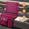 imageAPEXUP Stadium Seats with Back Support Portable Bleacher Seat with Large Pocket and Cup Holder Wide Stadium Chair for Sports Events and ConcertsBurgundy
