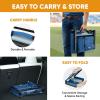 imageAPEXUP Stadium Seats with Back Support Portable Bleacher Seat with Large Pocket and Cup Holder Wide Stadium Chair for Sports Events and ConcertsNavy BlueSilve