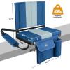 imageAPEXUP Stadium Seats with Back Support Portable Bleacher Seat with Large Pocket and Cup Holder Wide Stadium Chair for Sports Events and ConcertsNavy BlueSilve