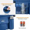 imageAPEXUP Stadium Seats with Back Support Portable Bleacher Seat with Large Pocket and Cup Holder Wide Stadium Chair for Sports Events and ConcertsNavy BlueSilve