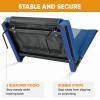 imageAPEXUP Stadium Seats with Back Support Portable Bleacher Seat with Large Pocket and Cup Holder Wide Stadium Chair for Sports Events and ConcertsNavy BlueSilve
