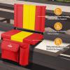 imageAPEXUP Stadium Seats with Back Support Portable Bleacher Seat with Large Pocket and Cup Holder Wide Stadium Chair for Sports Events and ConcertsRedgold