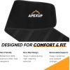 imageAPEXUP Sweat Waist Trainer for Women and Men Neoprene Waist Trimmer Belt Slimming Sweat Band with Removable Lumbar SupportBlack