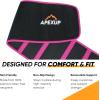 imageAPEXUP Sweat Waist Trainer for Women and Men Neoprene Waist Trimmer Belt Slimming Sweat Band with Removable Lumbar SupportRose Red