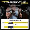imageAPEXUP Weight Lifting Straps for Weightlifting Lifting Wrist Straps Gym Deadlift Strap Anti Slip Silicone Weightlifting Strap Men Women Powerlifting Strength TrainingYellow