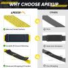 imageAPEXUP Weight Lifting Straps for Weightlifting Lifting Wrist Straps Gym Deadlift Strap Anti Slip Silicone Weightlifting Strap Men Women Powerlifting Strength TrainingYellow